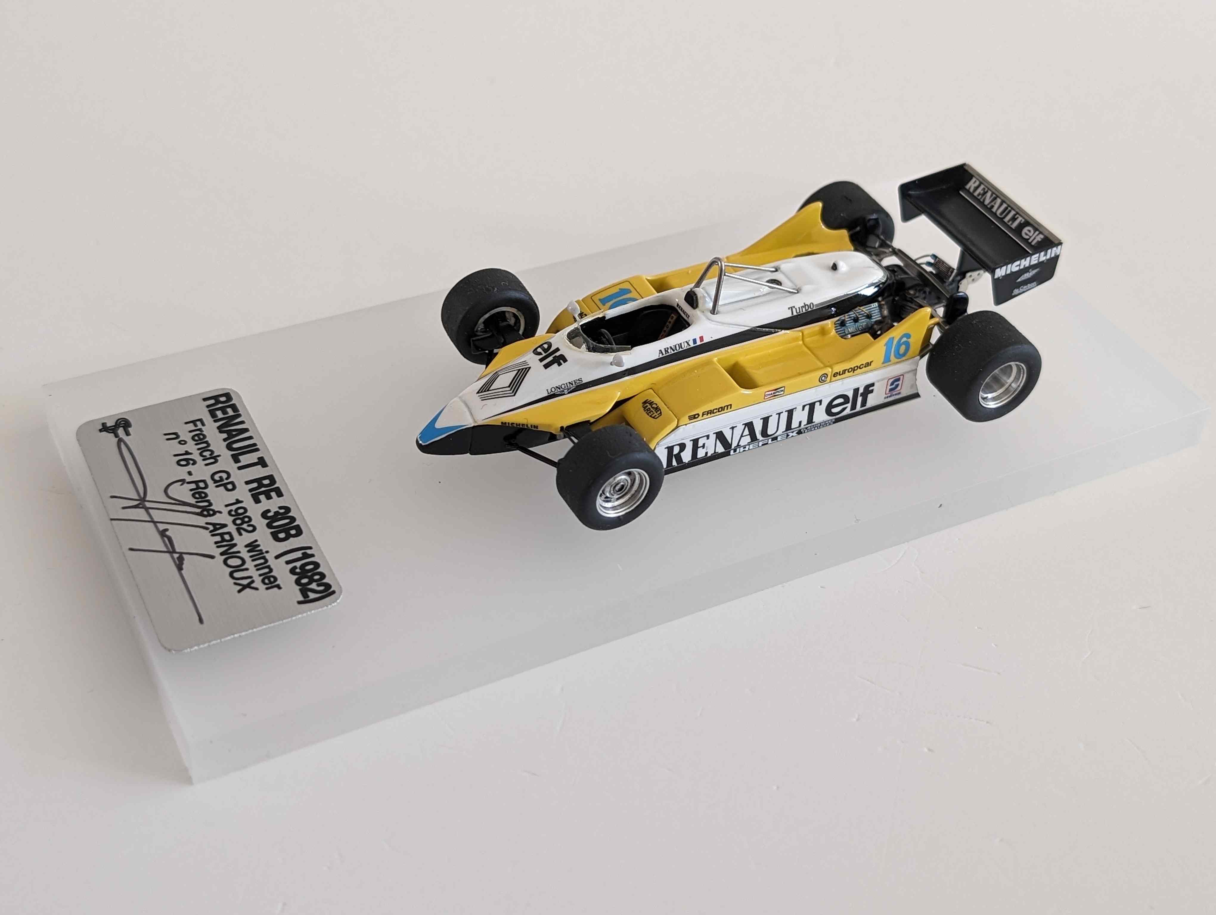 F. Suber : Renault RE30B winner French GP 1982